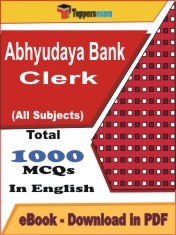 EBook of Abhyudaya Bank Clerk Exam, PDF Format in English