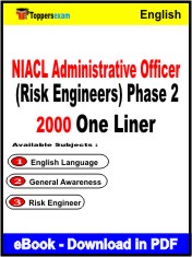 NIACL Administrative Officer (Risk Engineers) Phase 2 One Liner Book PDF in English