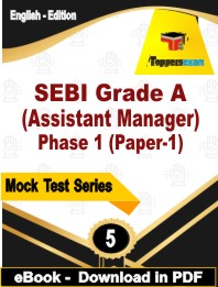 SEBI Grade A (Assistant Manager) Phase 1 (Paper-1) Test PDF Book In English - Practice Set