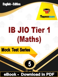 IB JIO Tier 1 (Maths) PDF Book In English - Practice Set