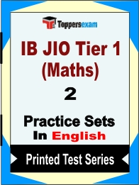 IB JIO Tier 1 (Maths) Book in English - Question Paper / Practice Set