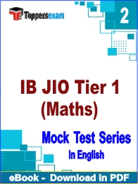 IB JIO Tier 1 (Maths) PDF Book In English - Question Paper