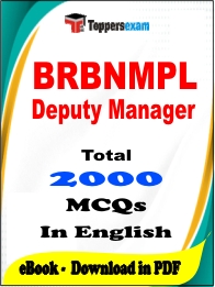 BRBNMPL Deputy Manager Exam PDF Book In English - MCQ / Objective Questions