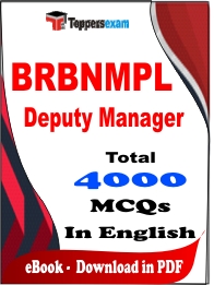 BRBNMPL Deputy Manager Exam PDF Book In English - MCQ / Objective Questions