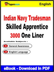 Indian Navy Tradesman Skilled Apprentice One Liner Book PDF in English
