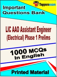LIC AAO Assistant Engineer (Electrical) Phase 1 Prelims Book in English - Objective MCQ
