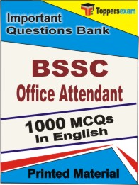 BSSC Office Attendant Book in English - Objective MCQ