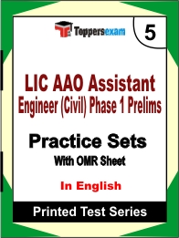 LIC AAO Assistant Engineer (Civil) Phase 1 Prelims Book in English - Mock Test / Practice Set