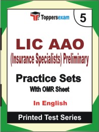 LIC AAO (Insurance Specialists) Preliminary Book in English - Mock Test / Practice Set