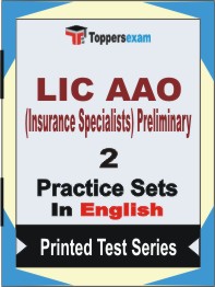 LIC AAO (Insurance Specialists) Preliminary Book in English - Question Paper / Practice Set