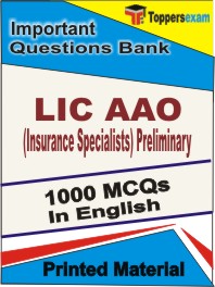 LIC AAO (Insurance Specialists) Preliminary Book in English - Objective MCQ