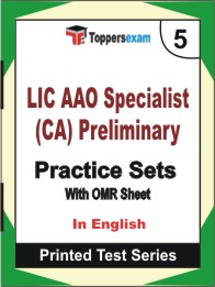 LIC AAO Specialist (CA) Preliminary Book in English - Mock Test / Practice Set