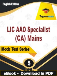 LIC AAO Specialist (CA) Mains PDF Book In English - Practice Set