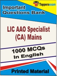 LIC AAO Specialist (CA) Mains Book in English - Objective MCQ