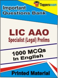 LIC AAO Specialist (Legal) Prelims Book in English - Objective MCQ