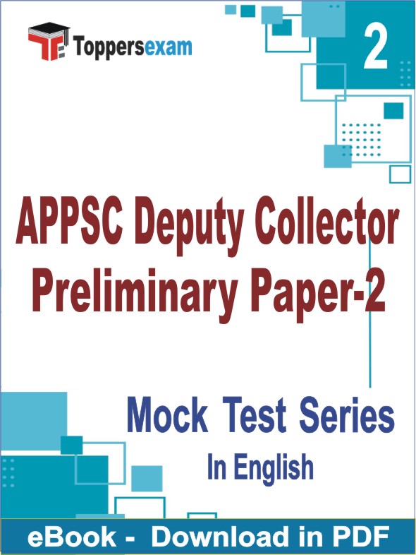 APPSC Deputy Collector Preliminary Paper-2 Test PDF Book In English - Question Paper