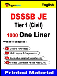 DSSSB JE Tier 1 (Civil) One Liner Book in English