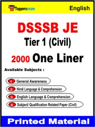 DSSSB JE Tier 1 (Civil) One Liner Book in English