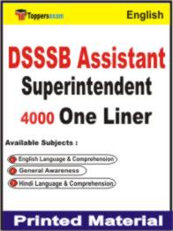DSSSB Assistant Superintendent One Liner Book in English