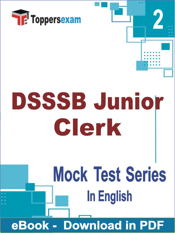 DSSSB Junior Clerk Test PDF Book In English - Question Paper