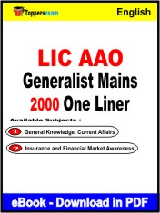 LIC AAO Generalist Mains One Liner Book PDF in English