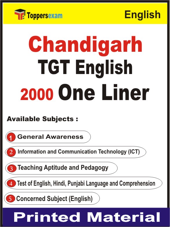 Chandigarh TGT English One Liner Book in English