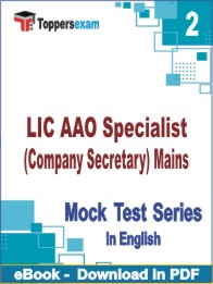LIC AAO Specialist (Company Secretary) Mains PDF Book In English - Question Paper