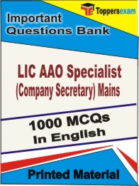 LIC AAO Specialist (Company Secretary) Mains Book in English - Objective MCQ