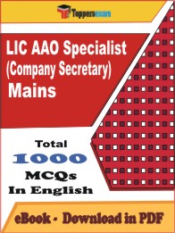 LIC AAO Specialist (Company Secretary) Mains PDF Book In English - MCQ / Objective Questions