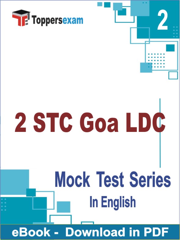 2 STC Goa LDC Test PDF Book In English - Question Paper