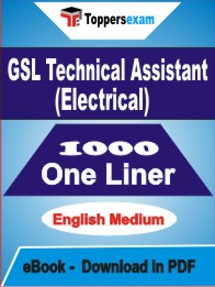 GSL Technical Assistant (Electrical) One Liner Book PDF in English