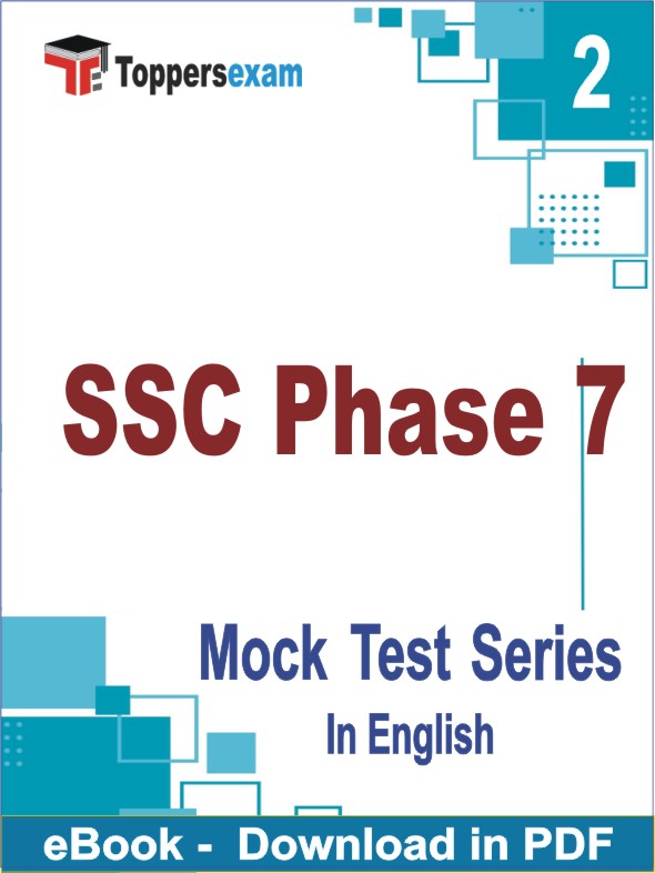 SSC Phase 7 Test PDF Book In English - Question Paper
