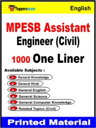 MPESB Assistant Engineer (Civil) One Liner Book in English