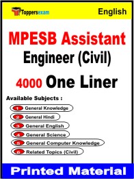MPESB Assistant Engineer (Civil) One Liner Book in English