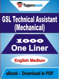GSL Technical Assistant (Mechanical) One Liner Book PDF in English