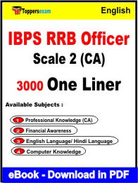 IBPS RRB Officer Scale 2 (CA) One Liner Book PDF in English