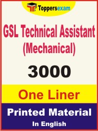 GSL Technical Assistant (Mechanical) One Liner Book in English