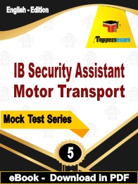 IB Security Assistant Motor Transport  PDF Book In English - Practice Set