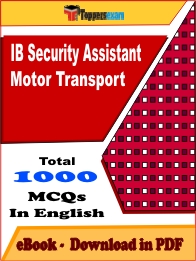 IB Security Assistant Motor Transport Exam PDF Book In English - MCQ / Objective Questions