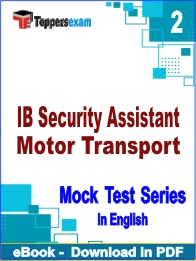 IB Security Assistant Motor Transport PDF Book In English - Question Paper