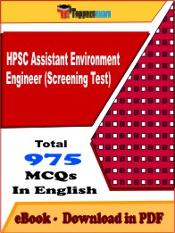 HPSC Assistant Environment Engineer (Screening Test) PDF Book in English - MCQ / Objective Questions
