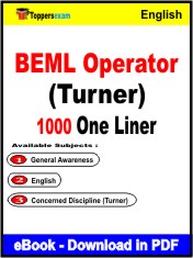 BEML Operator (Turner) One Liner Book PDF in English