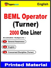 BEML Operator (Turner) One Liner Book in English