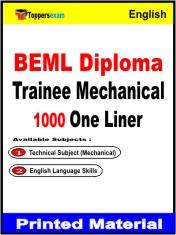 BEML Diploma Trainee Mechanical One Liner Book in English