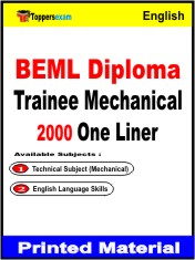 BEML Diploma Trainee Mechanical One Liner Book in English