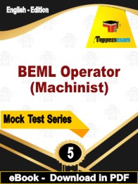 BEML Operator (Machinist) Test PDF Book In English - Practice Set