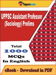 UPPSC Assistant Professor (Sociology) Prelims PDF Book In English - MCQ / Objective Questions