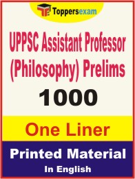 UPPSC Assistant Professor (Philosophy) Prelims One Liner Book in English