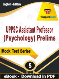 UPPSC Assistant Professor (Psychology) Prelims Test PDF Book In English - Practice Set