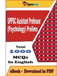 UPPSC Assistant Professor (Psychology) Prelims PDF Book in English - MCQ / Objective Questions